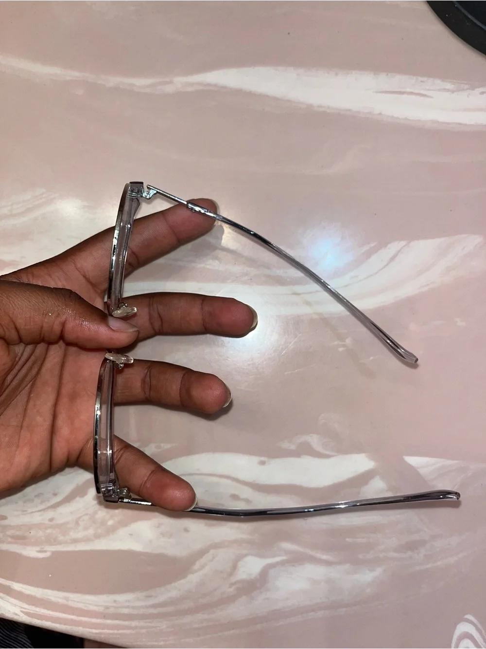Retro Matte Silver Sunglasses with Dark Lenses